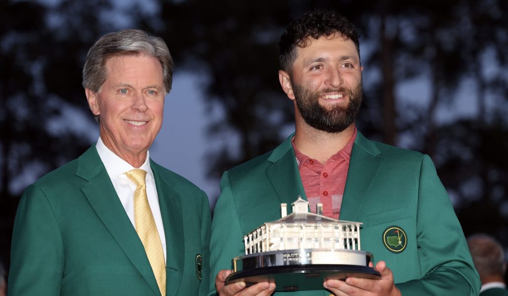 Jon Rahm Fred Ridley 9 April 2024 Andrew Redington Getty Images