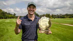 Dylan O'Leary trophy 12 April 2024 Deon van der Merwe Sunshine tour