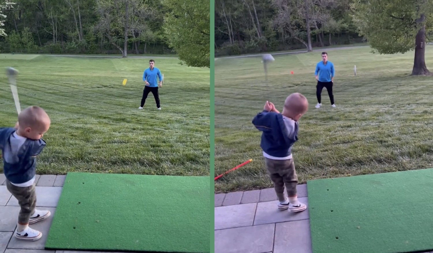 Kid's impressive golf swing