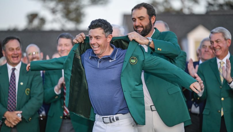 Rory McIlroy Scottie Scheffler Green Jacket Ben Jared Getty Images