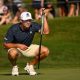 Bryson DeChambeau of the Crushers GC lines up his putt on the first hole during day one of LIV Golf: Chicago at Bolingbrook Golf Club on September 13, 2024 in Bolingbrook, Illinois. (Photo by Quinn Harris/Getty Images)