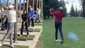 Golfer hits 'detonation' golf ball