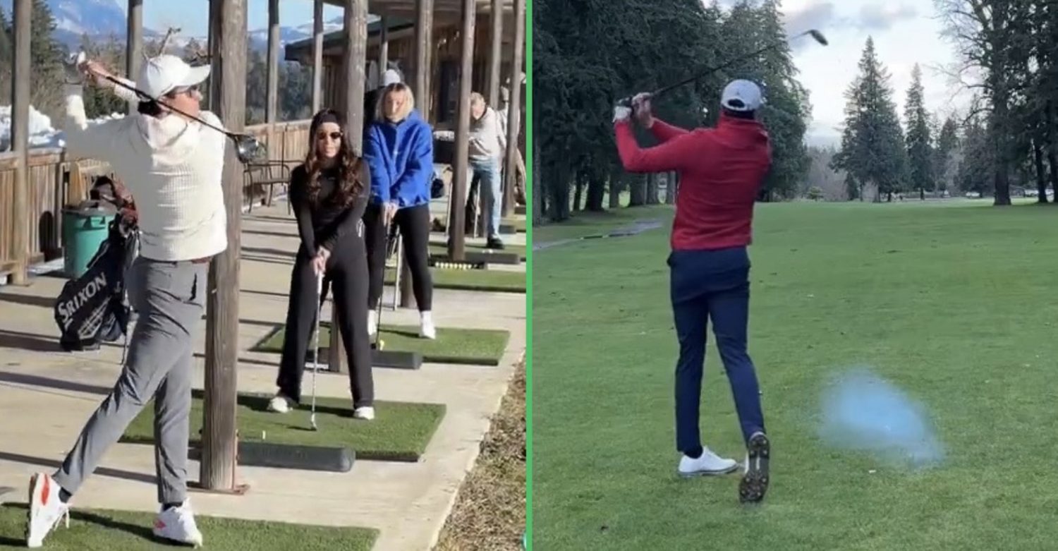 Golfer hits 'detonation' golf ball